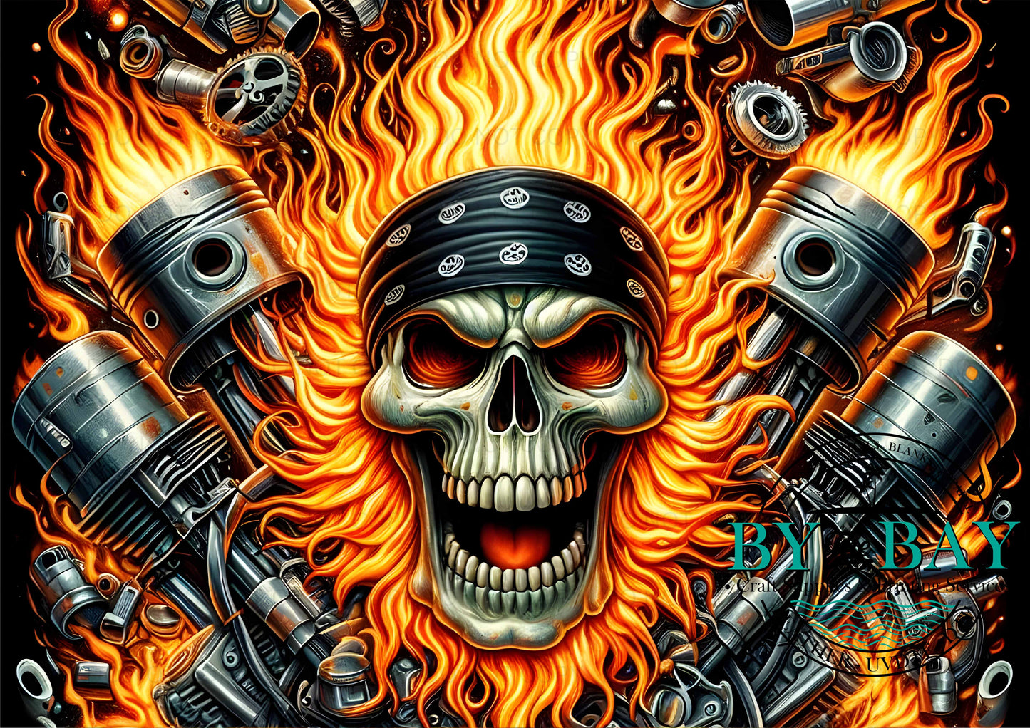 Skull Fire Bag Panel