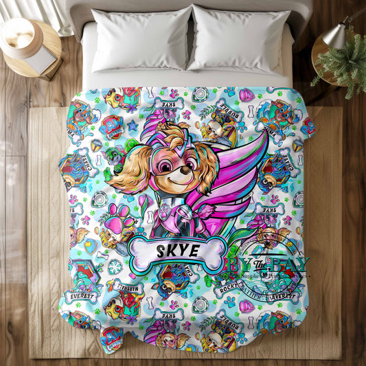 PP Pink Dog Squish Minky Blankets (Various Sizes)