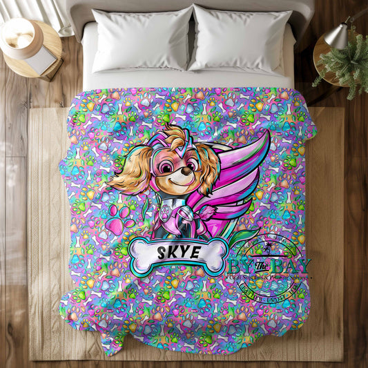 PP Pink Dog 2 Squish Minky Blankets (Various Sizes)