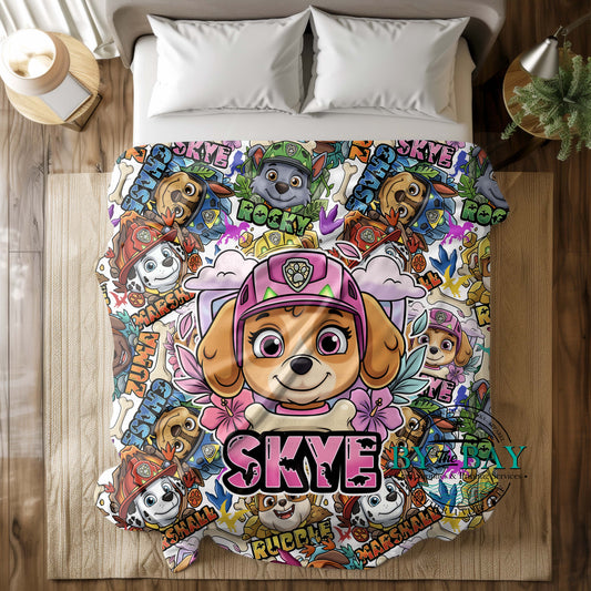P Pups Pink Squish Minky Blankets (Various Sizes)