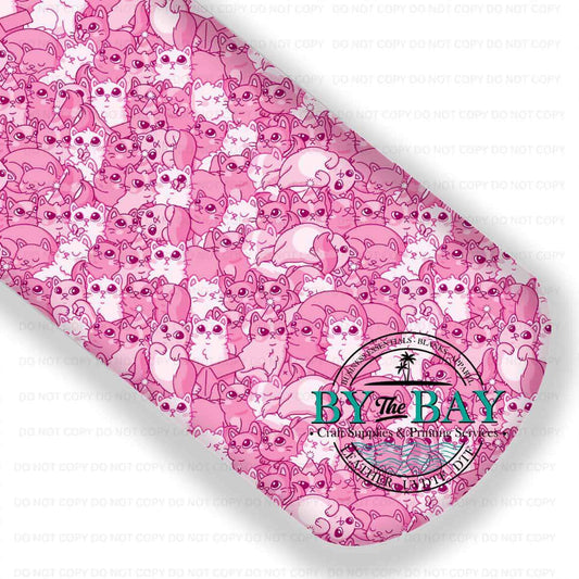 Stacked Cats Pink