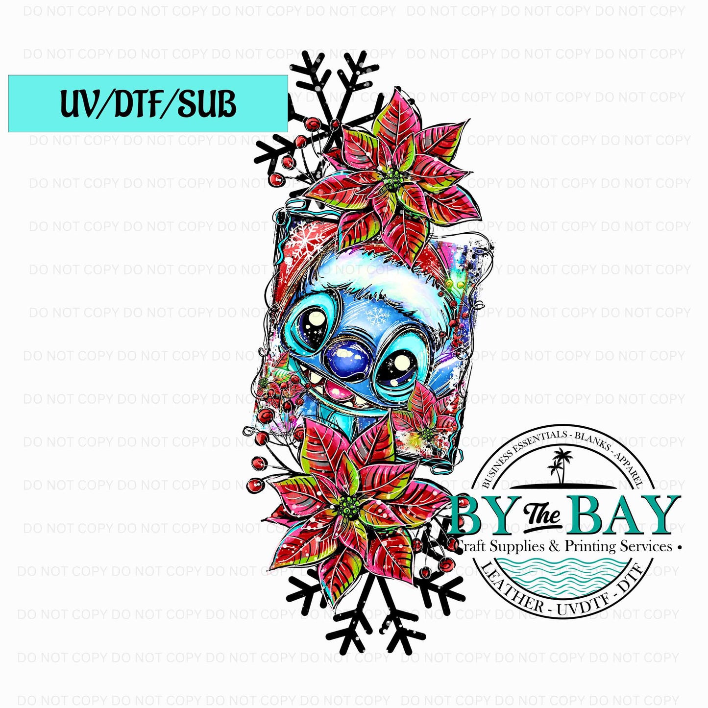 Blue Guy Xmas Sleeve UV/DTF/SUB Print