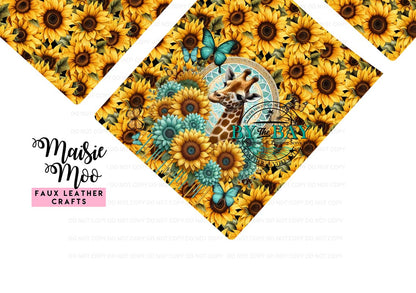 Sunflower Giraffe Ipad 11" & 13" & Kindle Sleeve (DIY & Ready made)