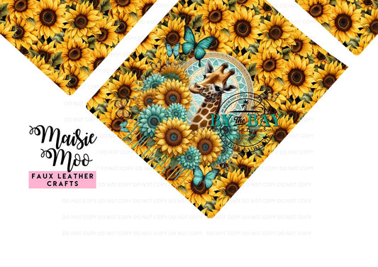 Sunflower Giraffe Ipad 11" & 13" & Kindle Sleeve (DIY & Ready made)
