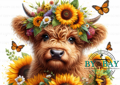 Sunflower Highland Bag Panel