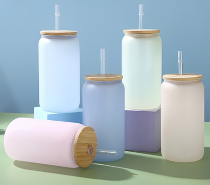 Cold Colour Change 16oz Libby tumbler Light Blue