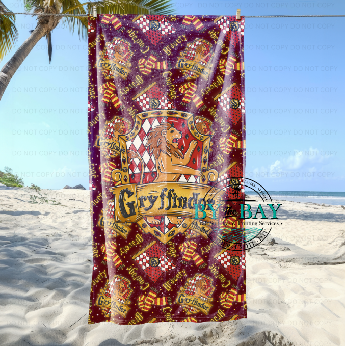 HP Maroon Beach Towel