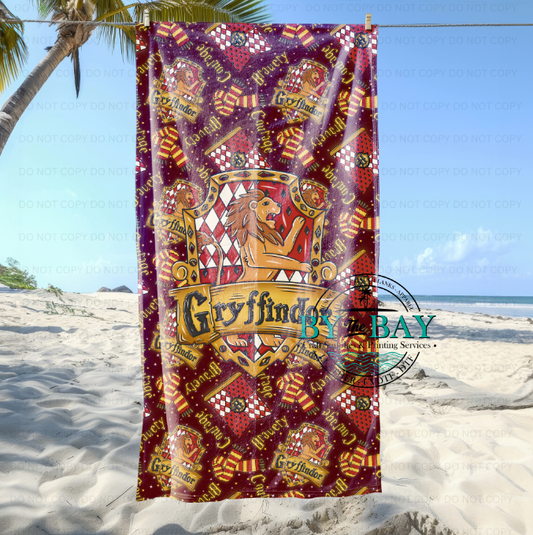 HP Maroon Beach Towel