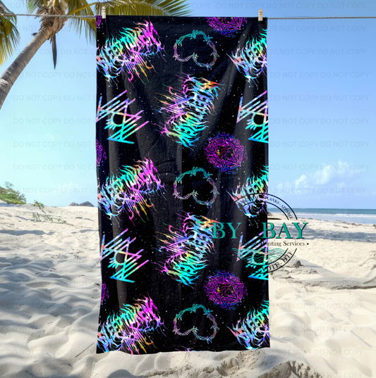 SToken Rainbow Logo Beach Towel