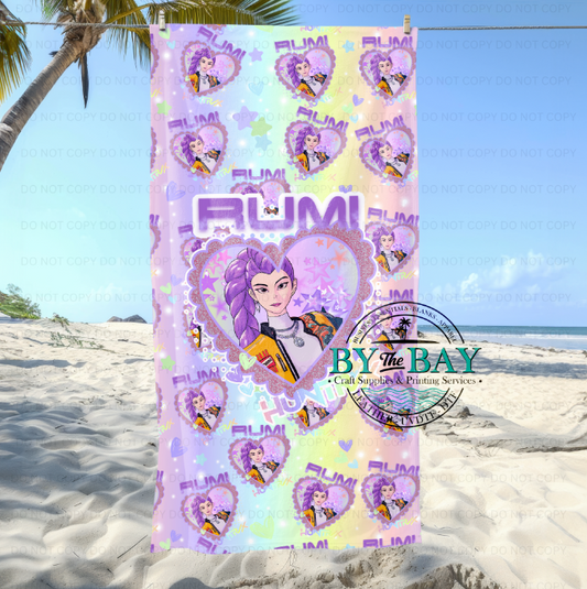Rumi Heart Beach Towel