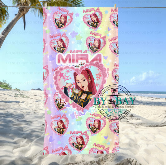 Mira Heart Beach Towel