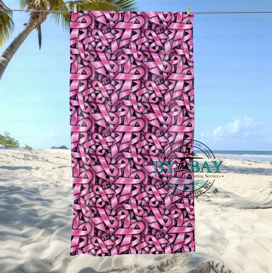 Cancer Ribbon Beach Towel