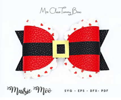 Mrs Claus Tummy Bow