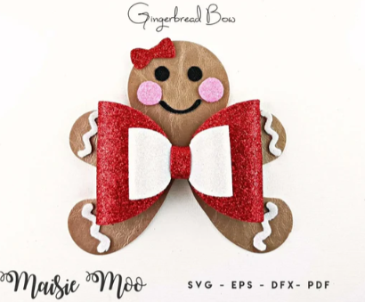 Gingerbread Man Bow