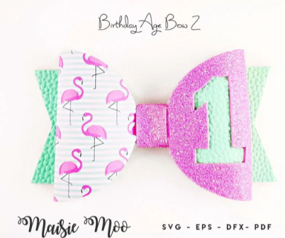 Birthday Number Hair Bow (1-9yrs)