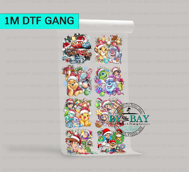 Xmas Polaroid Kids 1 Pre-designed 1m DTF Gang Sheet