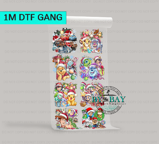 Xmas Polaroid Kids 1 Pre-designed 1m DTF Gang Sheet