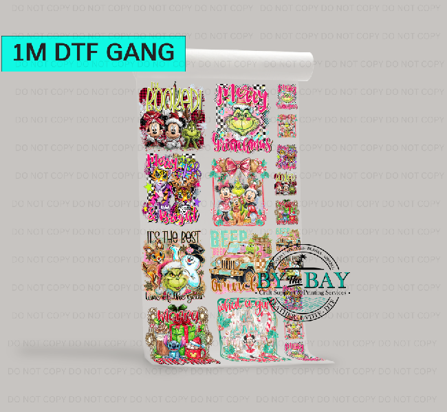 Christmas 1 Pre-designed 1m DTF Gang Sheet