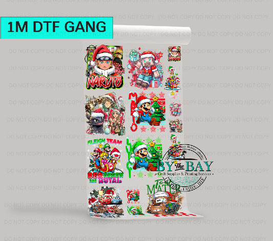 Boys Christmas 1 Pre-designed 1m DTF Gang Sheet