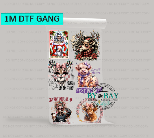 Adult Christmas 1 Pre-designed 1m DTF Gang Sheet