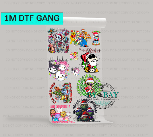 Kids Christmas 2 Pre-designed 1m DTF Gang Sheet