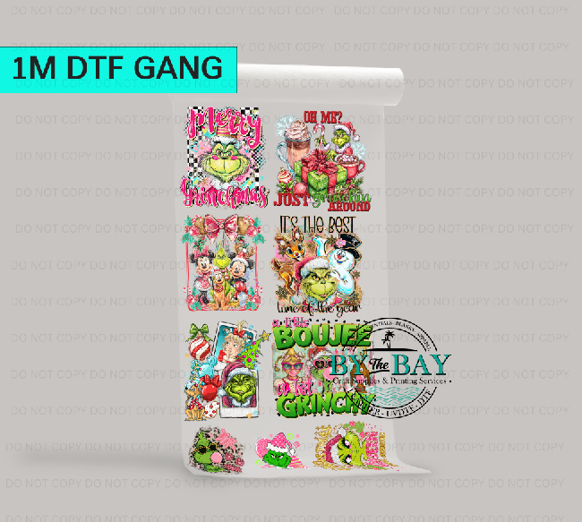 Mean Guy Christmas 2 Pre-designed 1m DTF Gang Sheet