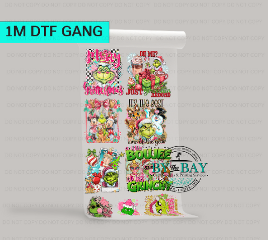 Mean Guy Christmas 2 Pre-designed 1m DTF Gang Sheet
