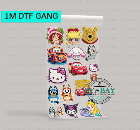 Fluffy Kids Pre-designed 1m DTF Gang Sheet