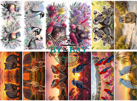 Australian Notepad Covers DIY 1m - Pre-designed 1m Faux Leather/Vinyl Gang Sheet