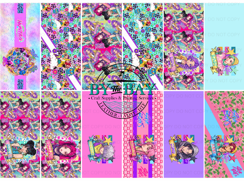 DH Notepad Covers DIY 1m - Pre-designed 1m Faux Leather/Vinyl Gang Sheet