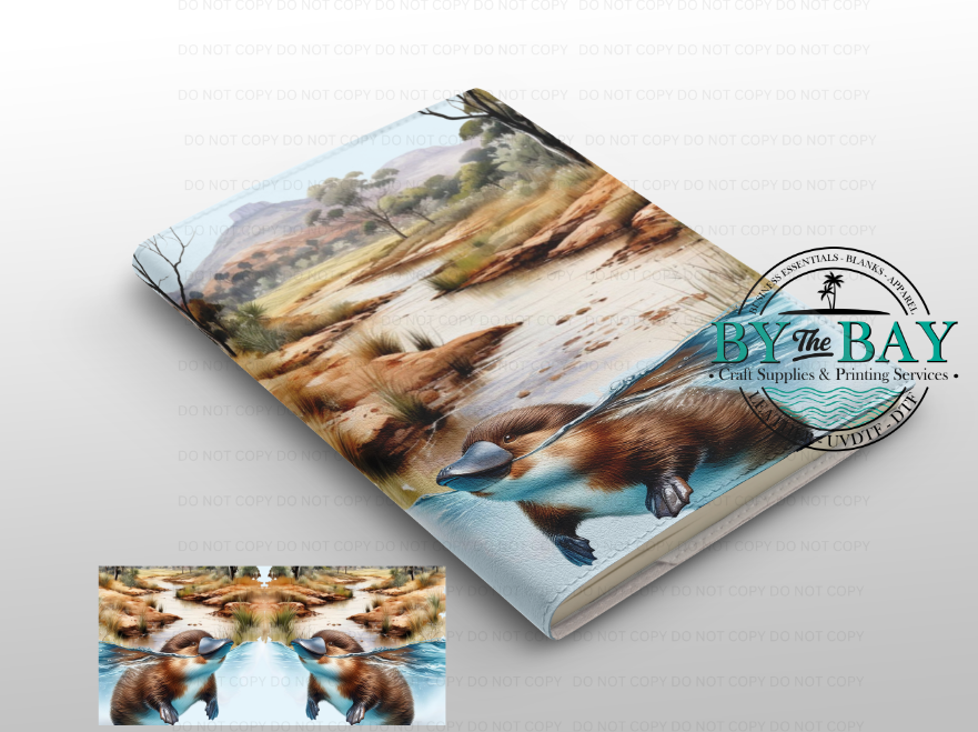 Platypus Swimming A5 (Ready made & DIY Notepad options available)