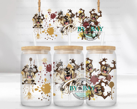 Taz Splatter  16oz UVDTF Wrap