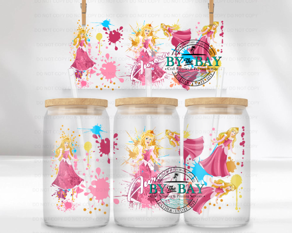 Princess A Splatter  16oz UVDTF Wrap