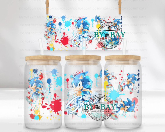 Hedgehog Splatter  16oz UVDTF Wrap