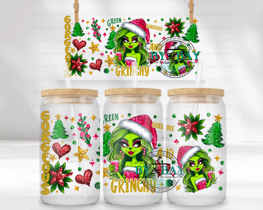 Mean Girl Grinchin 16oz UVDTF Wrap