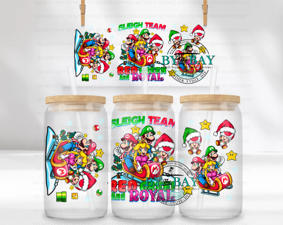 Sleigh Team 16oz UVDTF Wrap