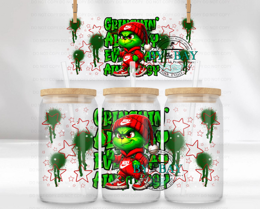 Grinchin Boy 16oz UVDTF Wrap