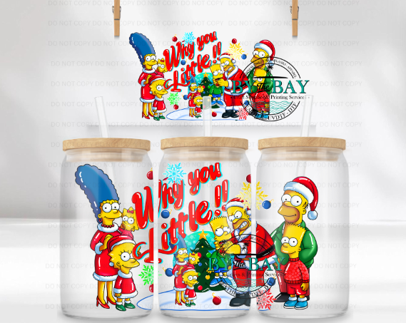 Why you little  Xmas 16oz UVDTF Wrap