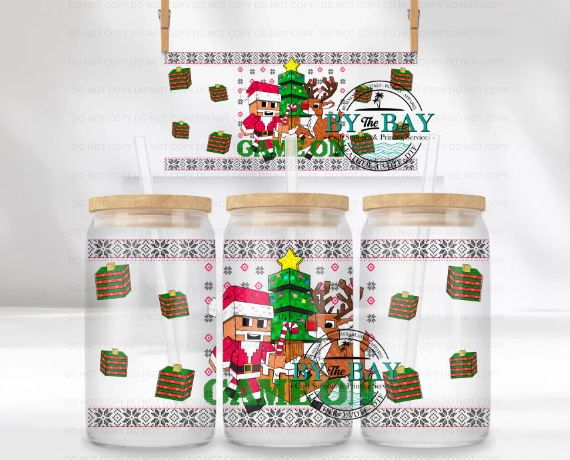 Game On Xmas 16oz UVDTF Wrap