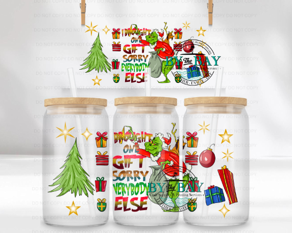 Brought on Gift Xmas 16oz UVDTF Wrap