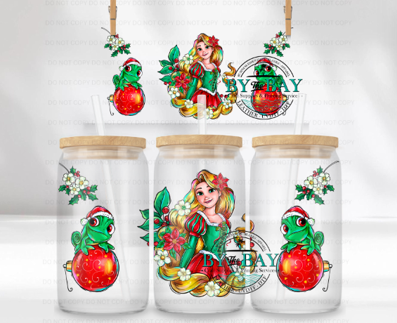Princess R Xmas 16oz UVDTF Wrap