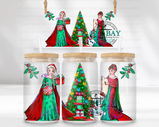 Snow Princesses Xmas 16oz UVDTF Wrap