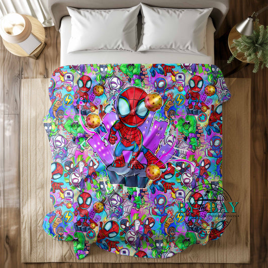 Spider Guy Squish Minky Blankets (Various Sizes)