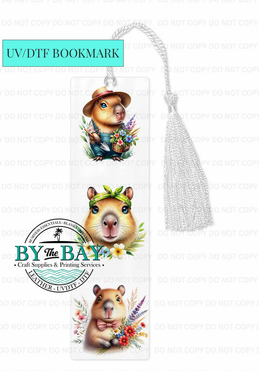 Spring Capybara 2 UVDTF Bookmark