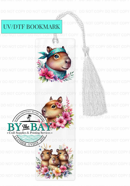 Spring Capybara UVDTF Bookmark