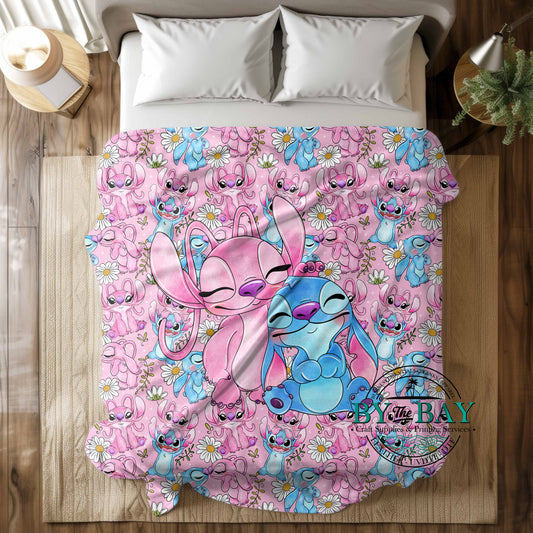 Blue Alien & Angel Squish Blankets