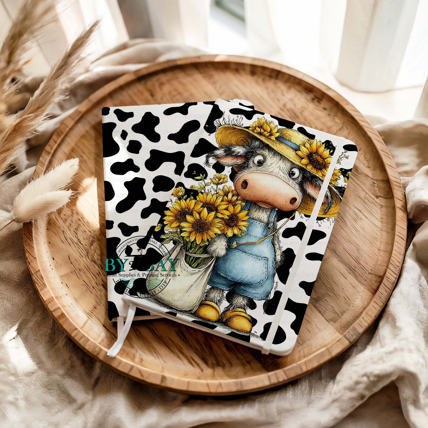 Sunflower Cow A6 Diary or Notepad (Ready made & DIY Notepad options available)