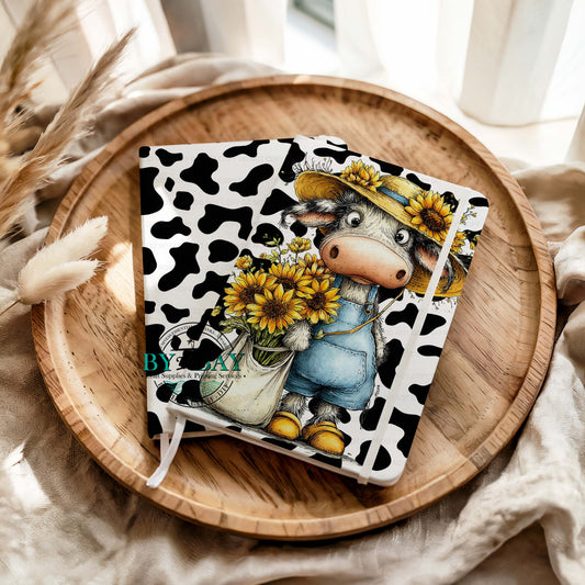 Sunflower Cow A6 Diary or Notepad (Ready made & DIY Notepad options available)