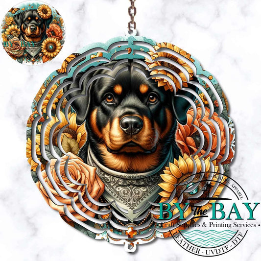 Sunflower Rotty Wind Spinner Sublimation Print