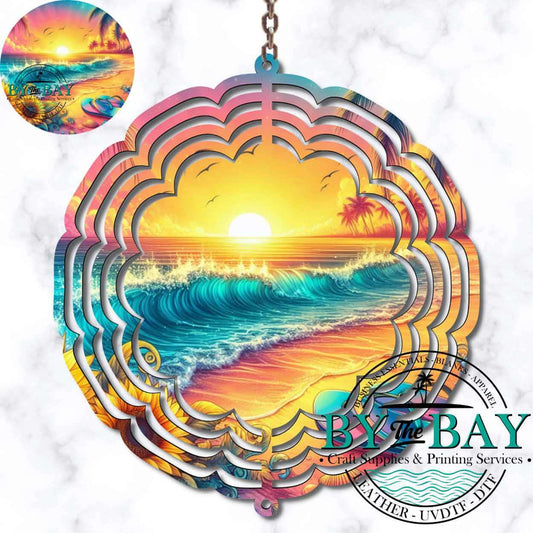 Sunflower Sunset Wind Spinner Sublimation Print